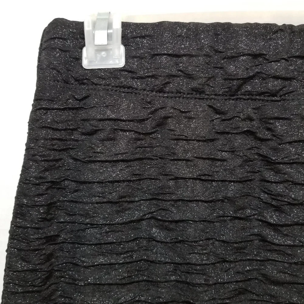 Nollie skirt Medium glittery metallic weave textured elastic pull on waist lined - Picture 8 of 13